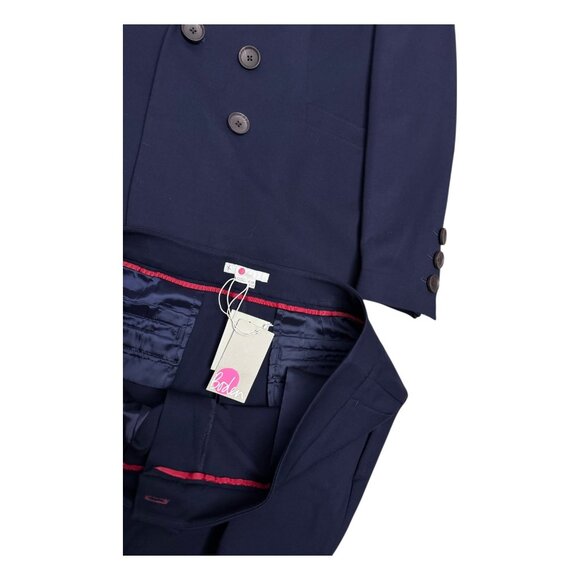 NWT BODEN 2-Piece Luxury Designer Business Blazer PANT SUIT Blue Womens 18R - Picture 9 of 10